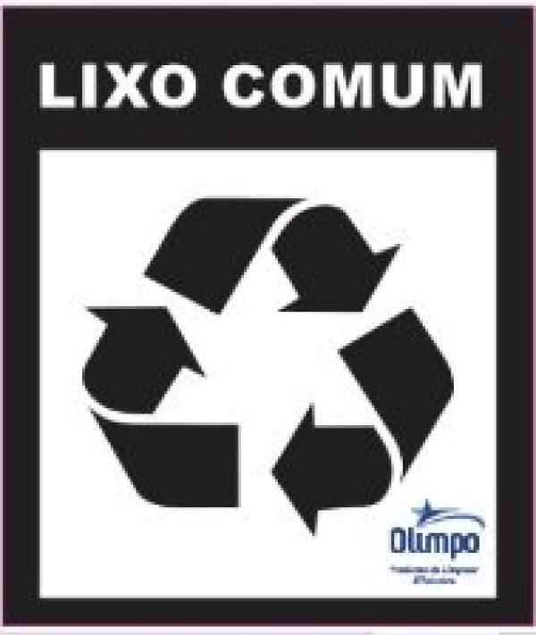 Adesivo P/ Lixeira Preto (lixo Comum) 12x14