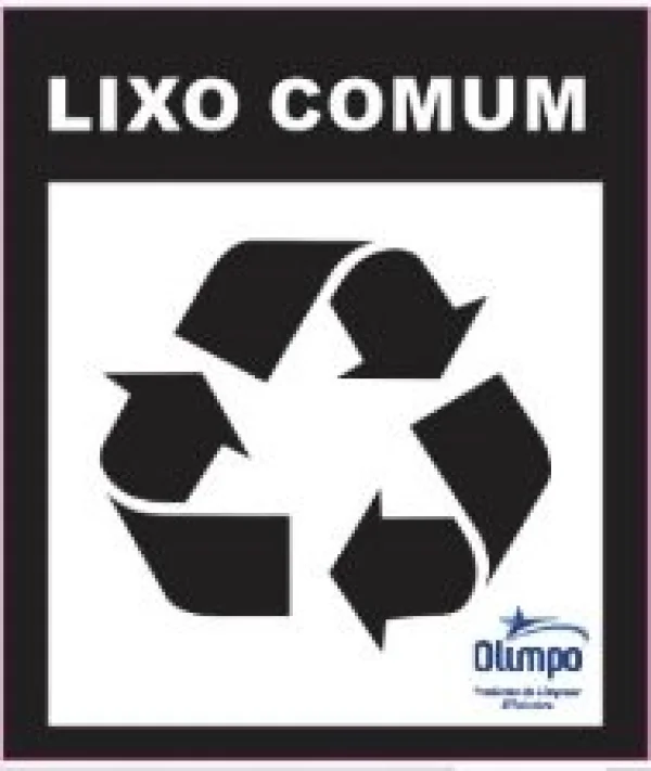 Adesivo P/ Lixeira Preto (lixo Comum) 12x14