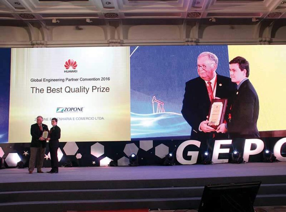 Zopone Engenharia � premiada pelo 5� ano consecutivo em evento da Huawei