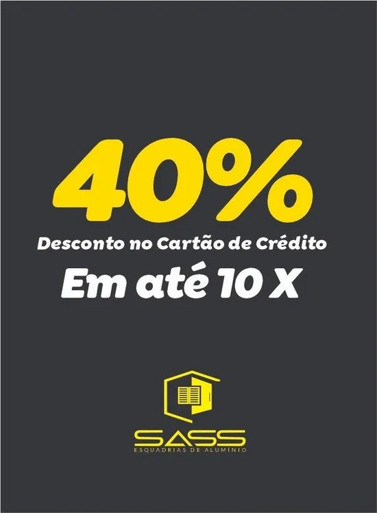 40% no cartão