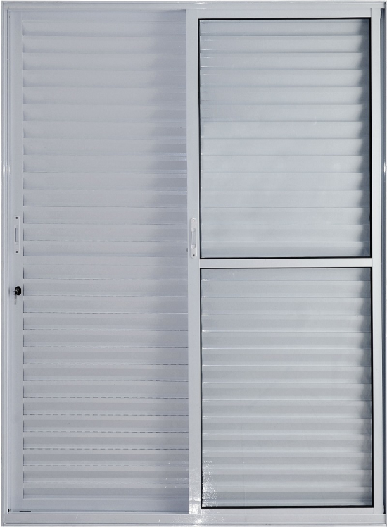 Porta Balcão 3 F com palhetas leves Linha Tera