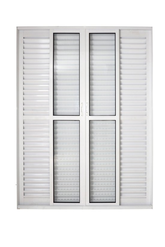 Porta Balcão 6 Folhas com palhetas leves Linha Tera