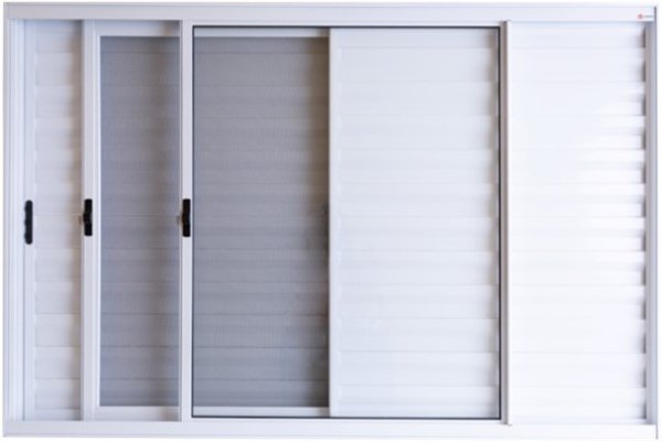 Veneziana 4 F (1 fixa) com tela Linha Mili Premium