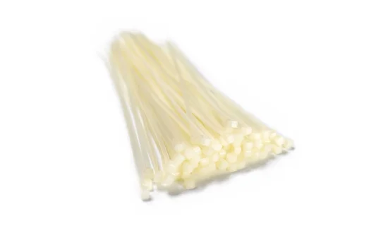 ABRACADEIRA EM NYLON 3,6MM X 292MM 100 UNIDADES COR BRANCA