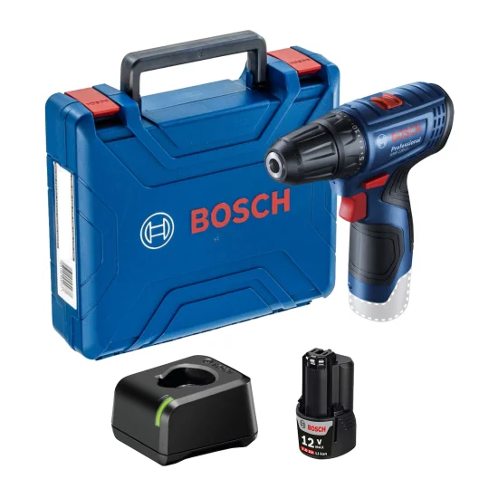 PARAFUSADEIRA E FURADEIRA 12V GSB 120LI + MALETA E  BATERIA