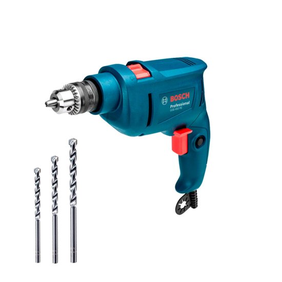 FURADEIRA IMPACTO GSB 450 RE 450W 127V + 3 BROCAS