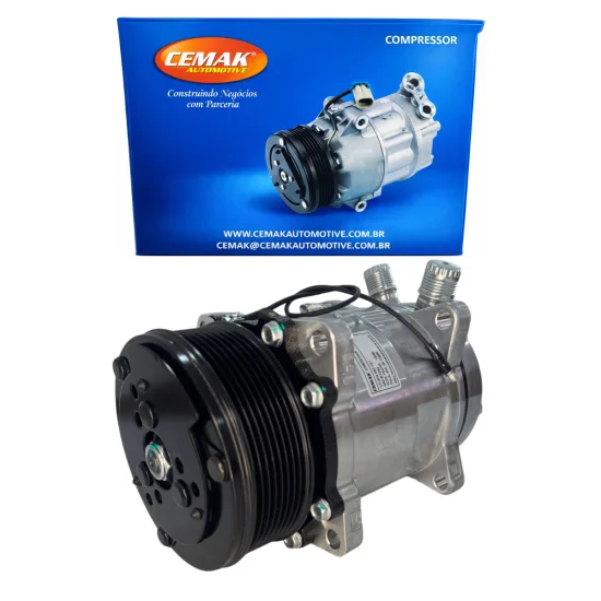 COMPRESSOR AR CONDICIONADO UNIVERSAL MODELO 5H14 POLIA 8PK