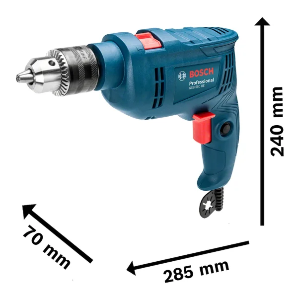 FURADEIRA DE IMPACTO GSB 550 RE 550W 127V +14 ACESSORIOS