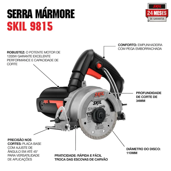 SERRA MARMORE SKIL 9815 1200W 127V