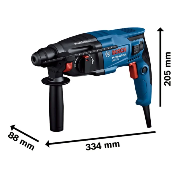 MARTELETE PERFURADO ROMPEDOR GBH 220 720W 127V+MALETA