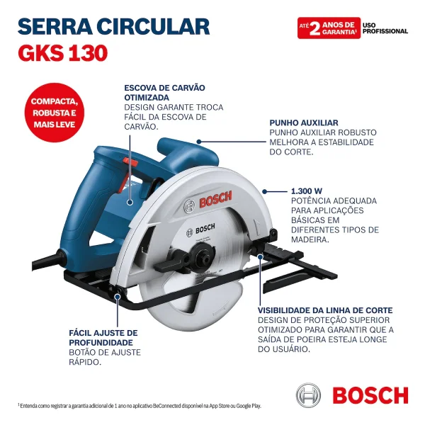 SERRA CIRCULAR 7.14 GKS 130 127V+1DISCO BRINDE
