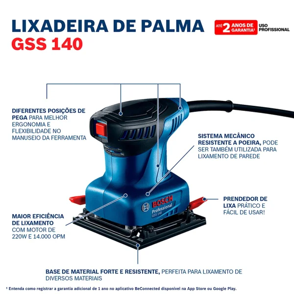 Lixadeira Orbital Gss 140 220w 127v