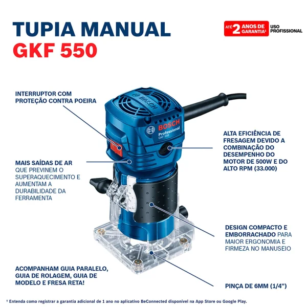 TUPIA BOSCH GKF 550 550W 127V