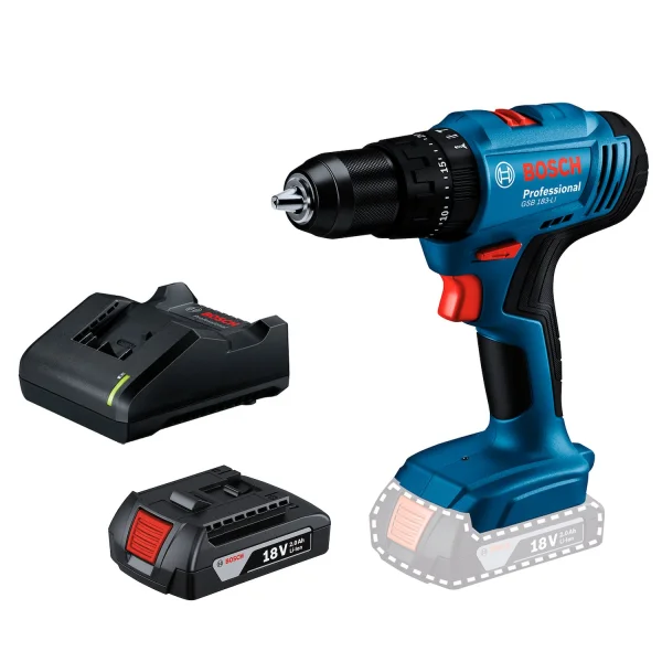 FURADEIRA PARAFUSADEIRA BOSCH  GSR 180-LI 18V + BATERIA