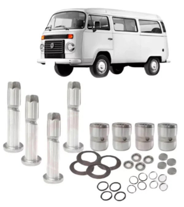 KIT EMBUCHAMENTO + PINO SUPERIOR INFERIOR KOMBI 1500 1600