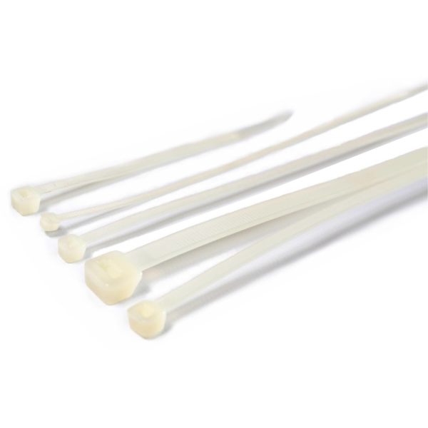 ABRACADEIRA EM NYLON 2,5MM X 80MM 100 UNIDADES COR BRANCA