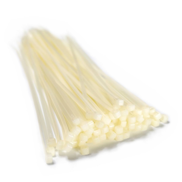 ABRACADEIRA EM NYLON 2,5MM X 203MM 100 UNIDADES COR BRANCA