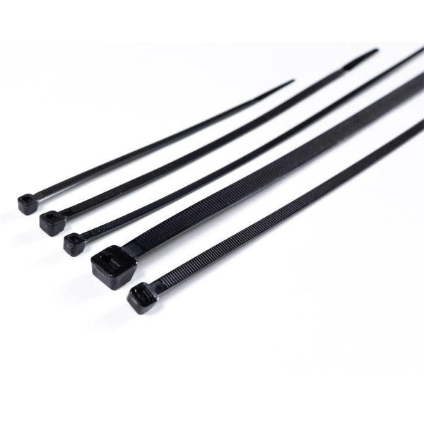 ABRACADEIRA EM NYLON 3,6MM X 203MM 100 UNIDADES COR PRETA