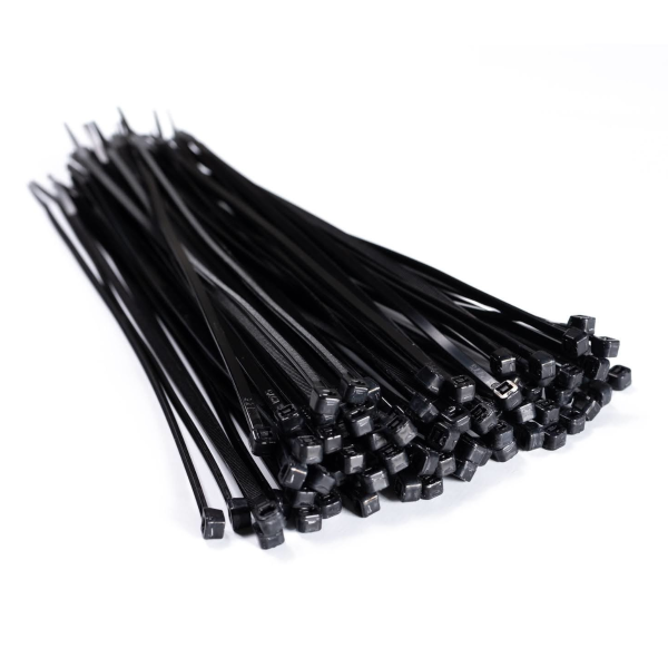 ABRACADEIRA EM NYLON 3,6MM X 203MM 100 UNIDADES COR PRETA