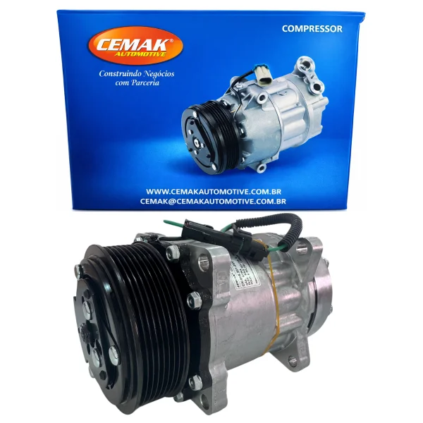 COMPRESSOR AR CONDICIONADO UNIVERSAL 7H15 POLIA 8PK 119MM