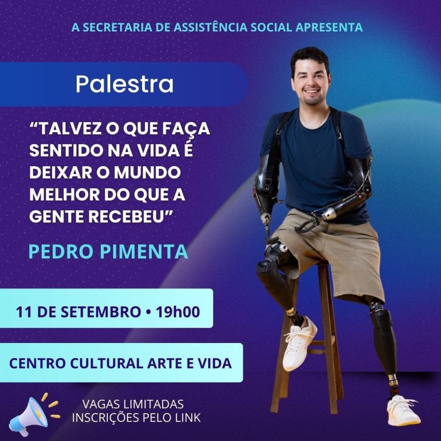 DOIS VIZINHOS RECEBER� PALESTRA INSPIRADORA COM PEDRO PIMENTA