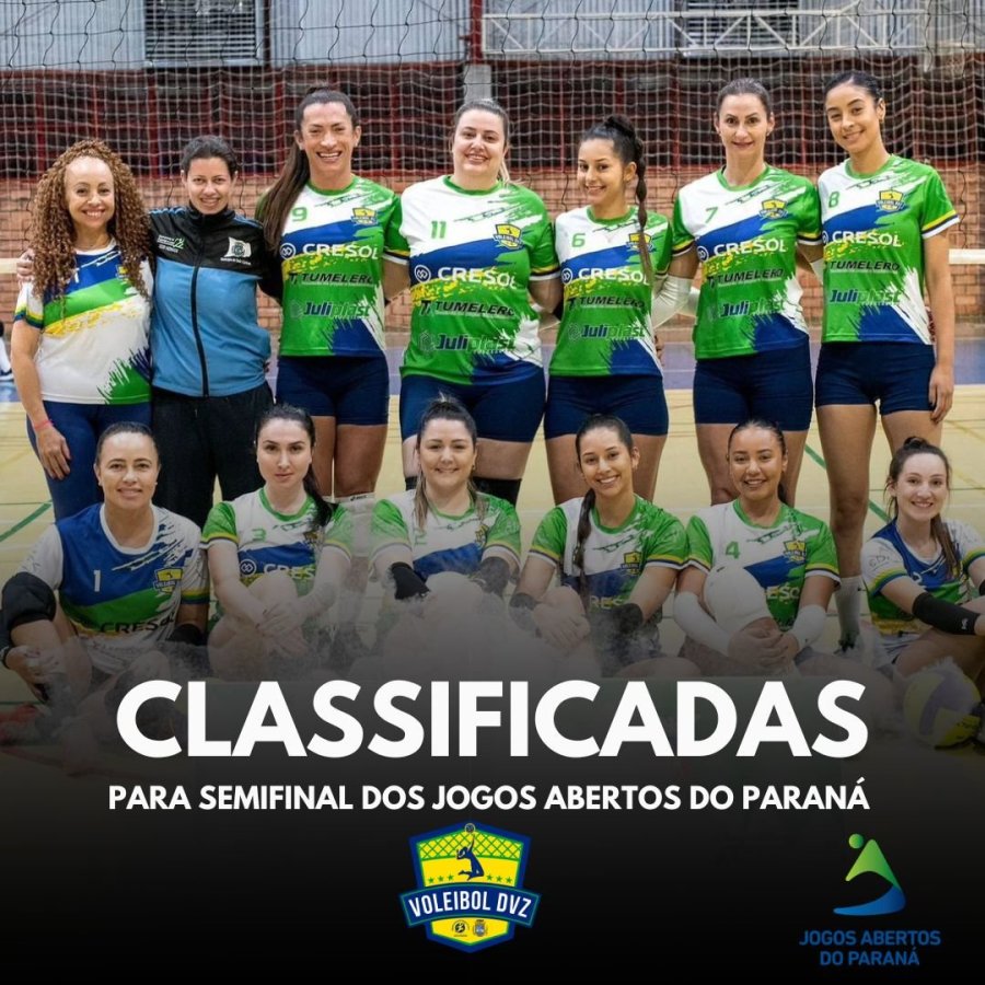 VOLEIBOL FEMININO DE DOIS VIZINHOS BRILHA NA PRIMEIRA FASE DOS JOGOS ABERTOS DO PARAN�