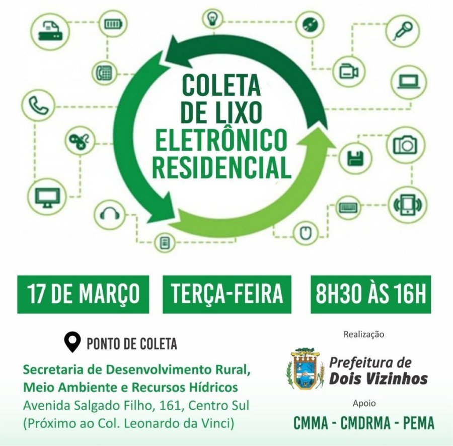 Coleta de Lixo Eletr�nico Residencial Acontecer� Dia 17 de Mar�o