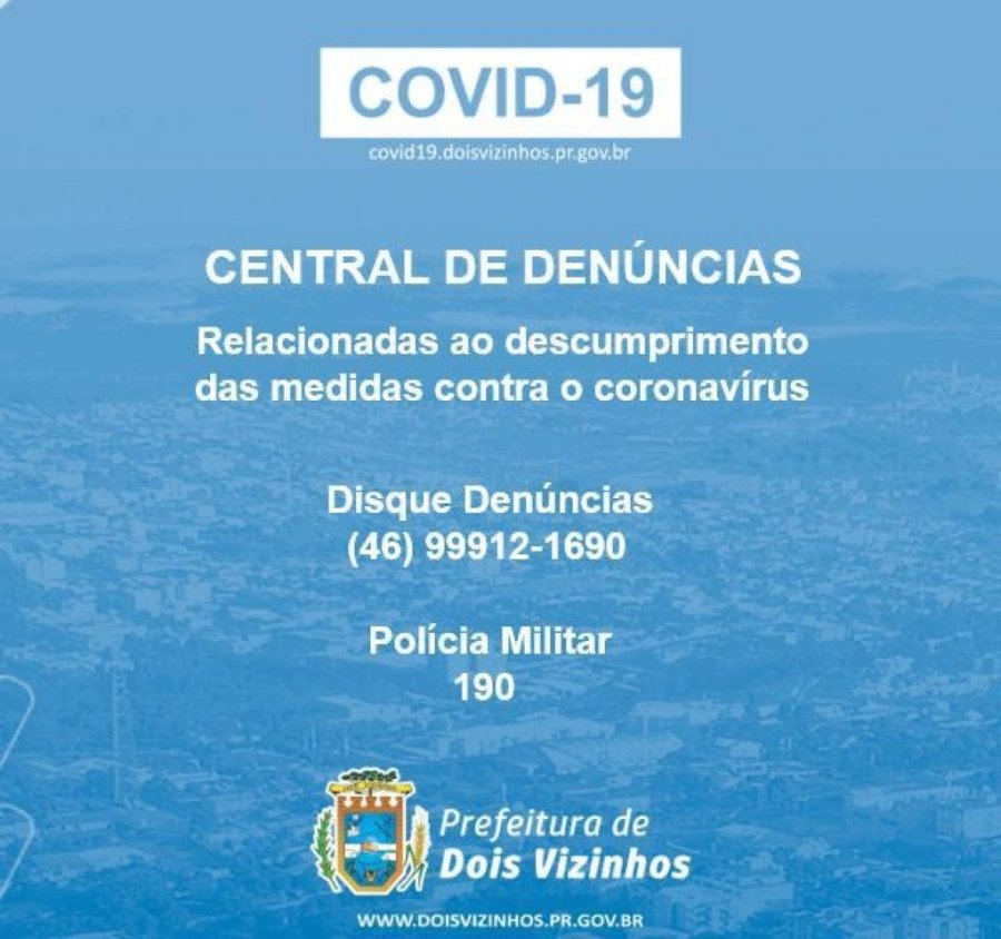 Disque Den�ncia para o Covid-19