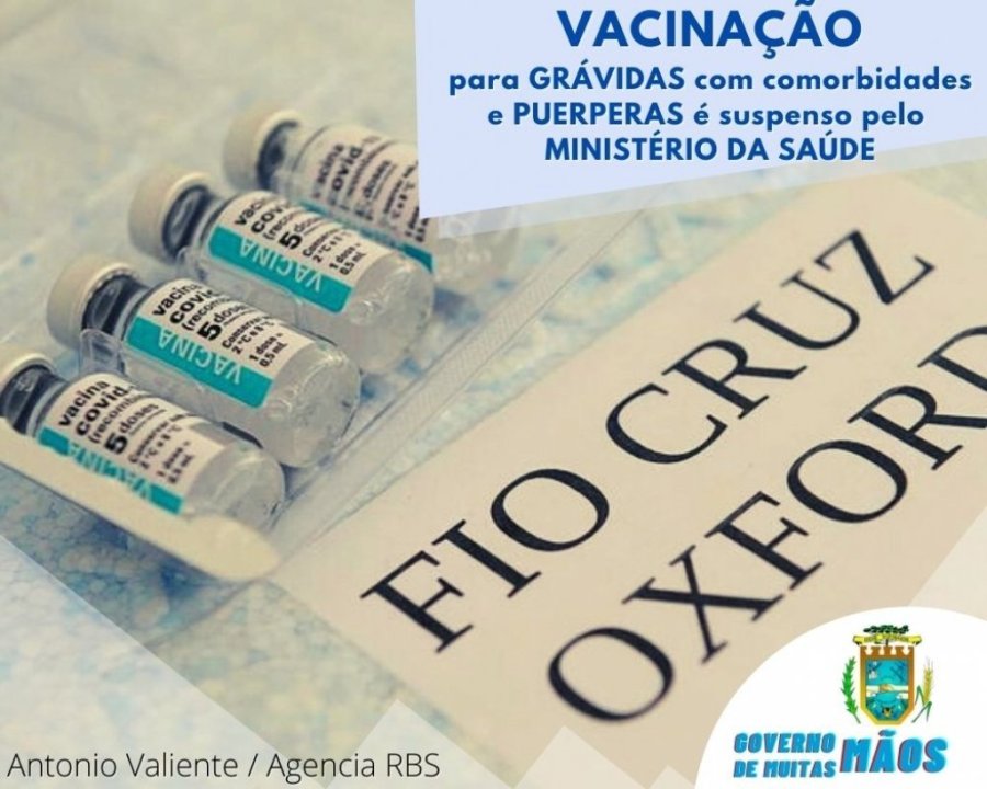 Minist�rio da Sa�de Suspende Vacina��o de Gr�vidas e Pu�rperas Sem Comorbidades