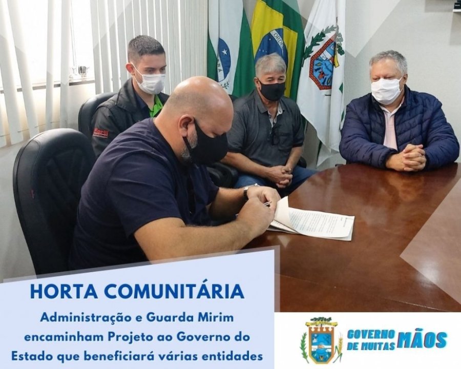 Projeto de Horta Comunit�ria � Assinado e Encaminhado Ao Governo do Estado