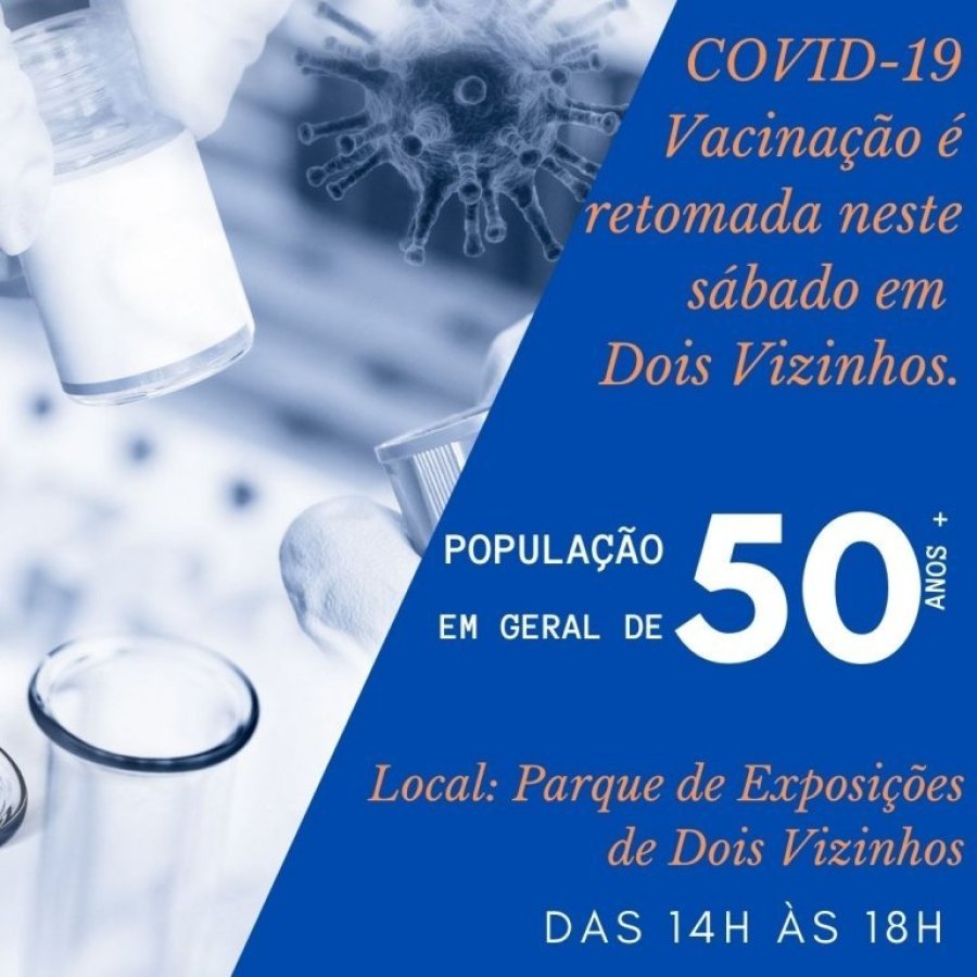 Covid-19: Vacina��o � Retomada e Idade Cai para 52 Anos Acima.