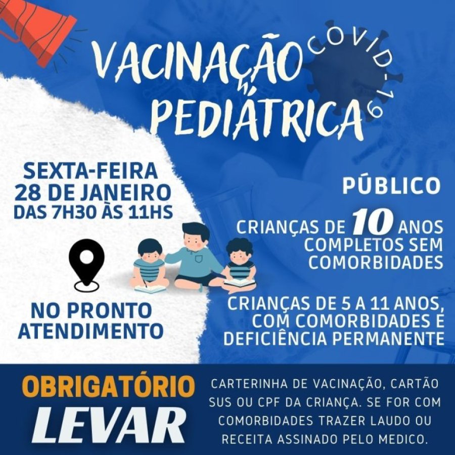 Vacina��o Pedi�trica Avan�a para Crian�as Com 10 Anos Completos Acima