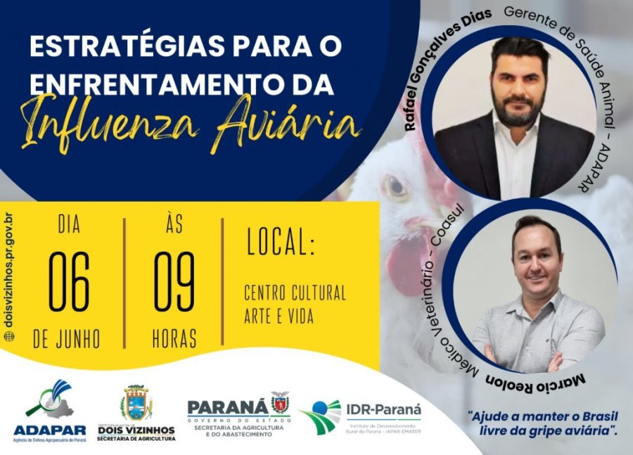 Evento Gratuito Apresentar� Estrat�gias para o Enfrentamento da Influencia Avi�ria