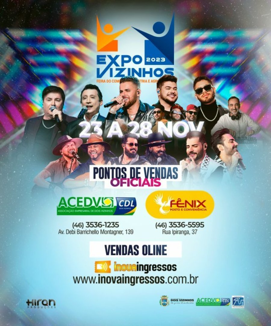 Expovizinhos 2023:  J� Est� Liberado o Lote Promocional, Adquira J� o Seu Ingresso!