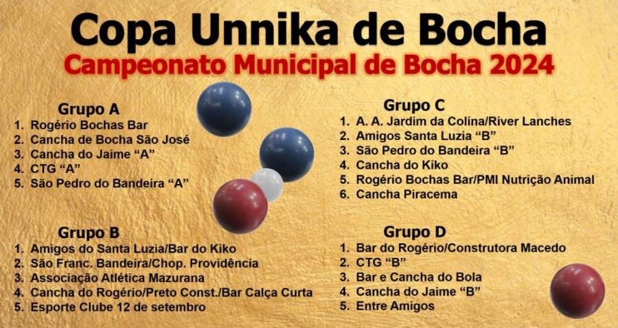 Come�a a Contagem Regressiva para a Copa Unnika de Bocha