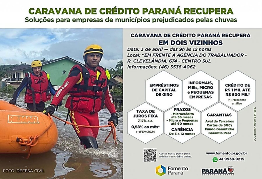 Amanh� Tem Caravana de Cr�dito Em Dois Vizinhos