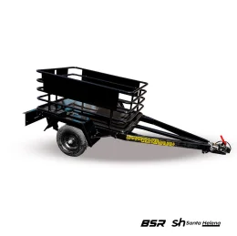 Carretinha para Acoplar Em Moto Transporte de Gs 1,20 x 0,80 x 0,60 Mts