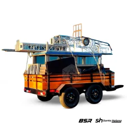 Carreta Fazendinha Carga Seca Com Dois Eixos (trucada) 1,30 x 2,50 x 0,40 Mts