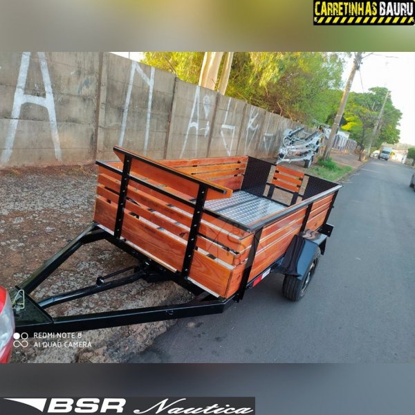 Carreta Reboque Fazendinha + Adaptação para Quadriciclo 2,20 x 1,50 x 0,40 Basculante