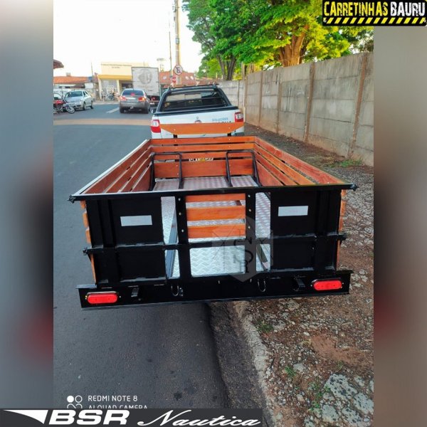 Carreta Reboque Fazendinha + Adaptação para Quadriciclo 2,20 x 1,50 x 0,40 Basculante