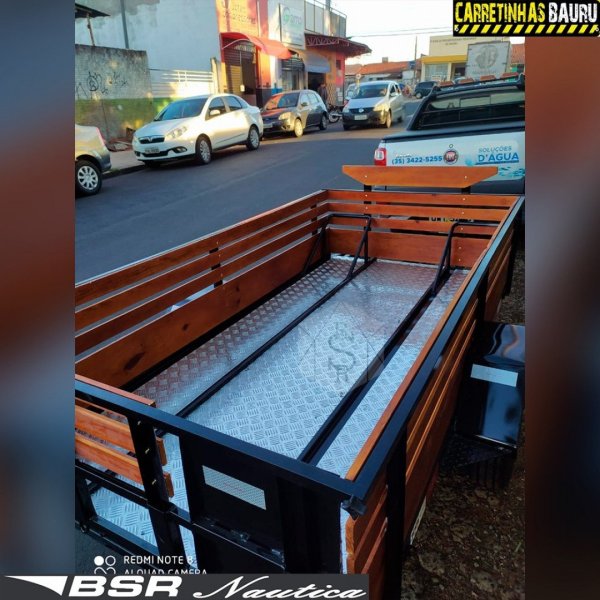 Carreta Reboque Fazendinha + Adaptação para Quadriciclo 2,20 x 1,50 x 0,40 Basculante