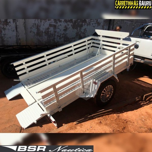 Carreta Reboque Fazendinha + Adaptação para Quadriciclo 2,20 x 1,50 x 0,40 Basculante