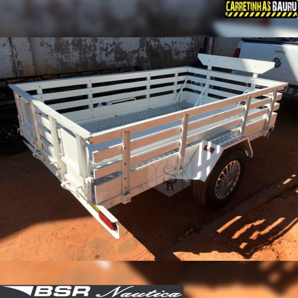 Carreta Reboque Fazendinha + Adaptação para Quadriciclo 2,20 x 1,50 x 0,40 Basculante