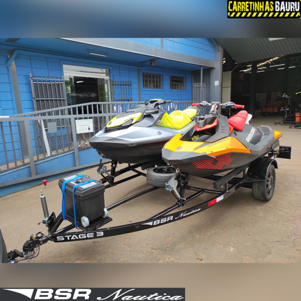 Carreta Reboque para Transporte de 02 Jet Skis CUSTOM - 4,40 x 2,30 Mts
