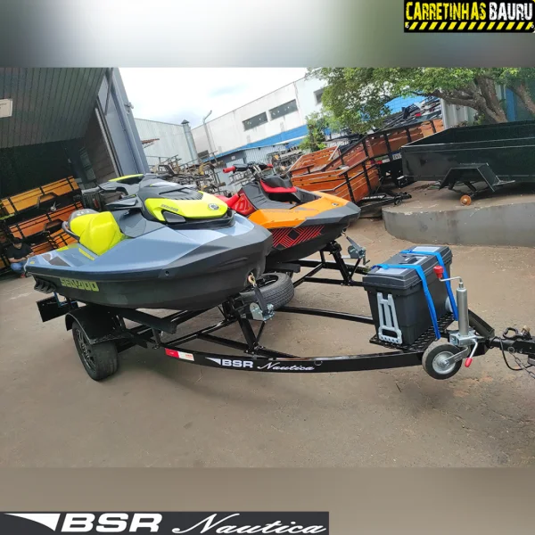 Carreta Reboque para Transporte de 02 Jet Skis CUSTOM - 4,40 x 2,30 Mts