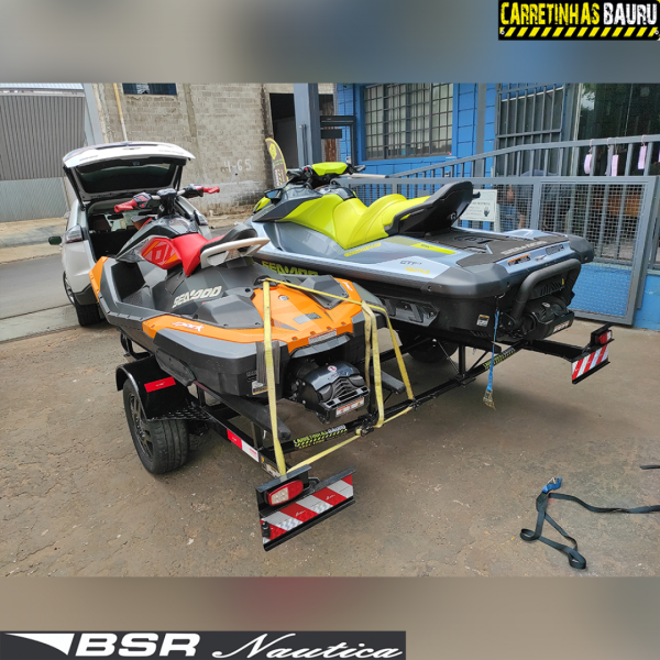 Carreta Reboque para Transporte de 02 Jet Skis CUSTOM - 4,40 x 2,30 Mts