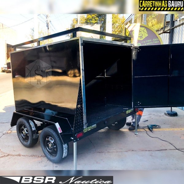 Carretinha de Transporte Ba� Dois Eixos Florestal Defender