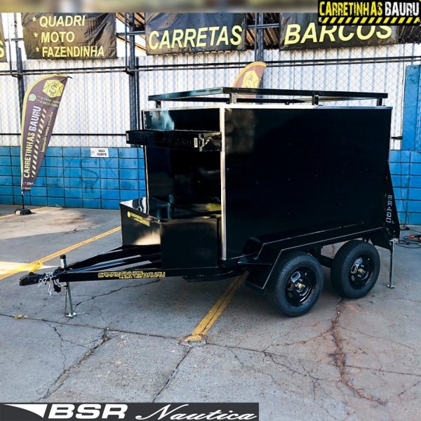 Carretinha de Transporte Ba� Dois Eixos Florestal Defender