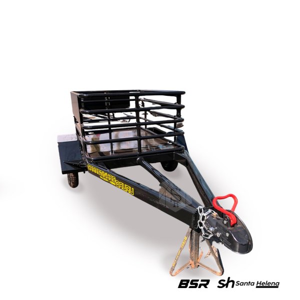 Carretinha para Acoplar Em Moto Transporte de G�s 1,20 x 0,80 x 0,60 Mts