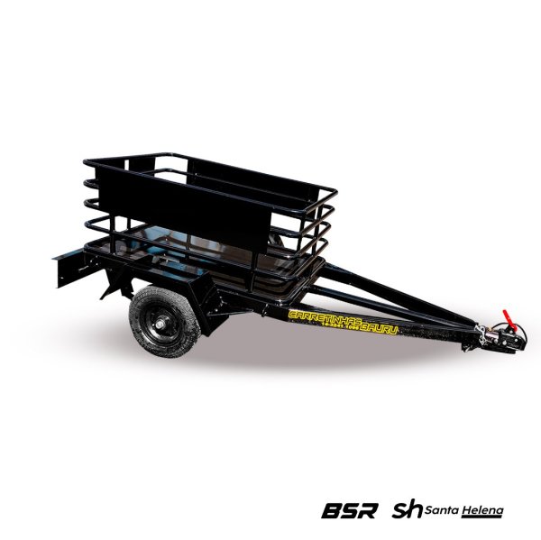 Carretinha para Acoplar Em Moto Transporte de G�s 1,20 x 0,80 x 0,60 Mts
